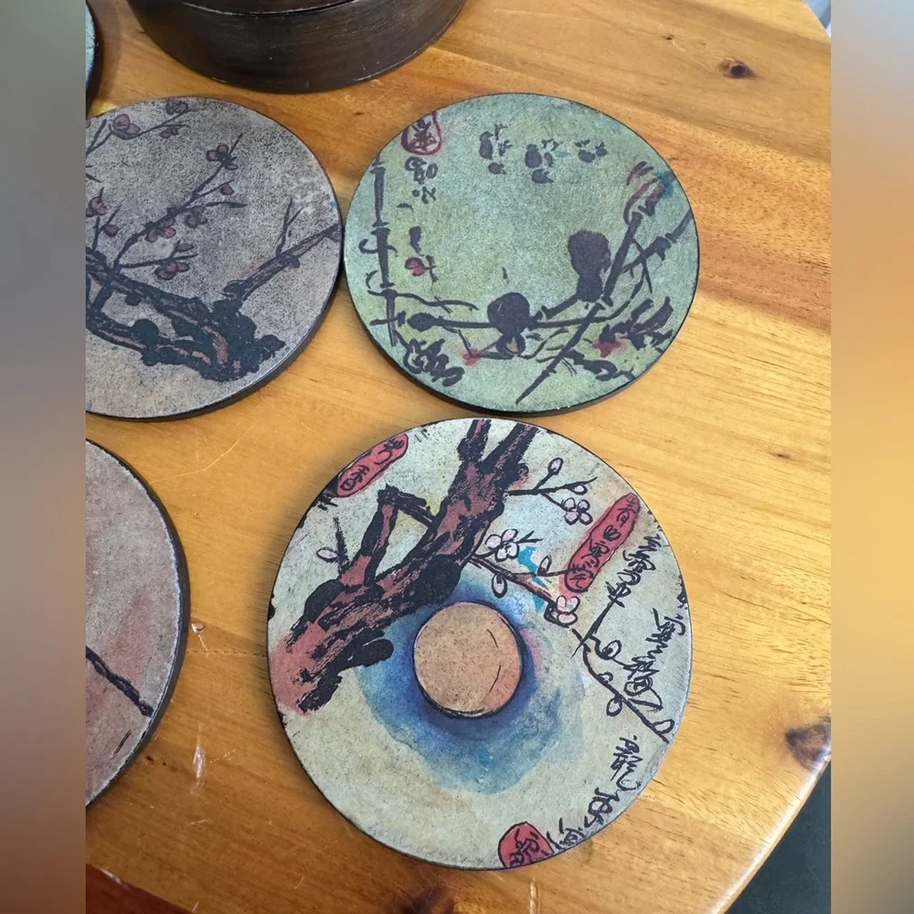 Pier 1 Chinese traditional design coasters‎ set of 6